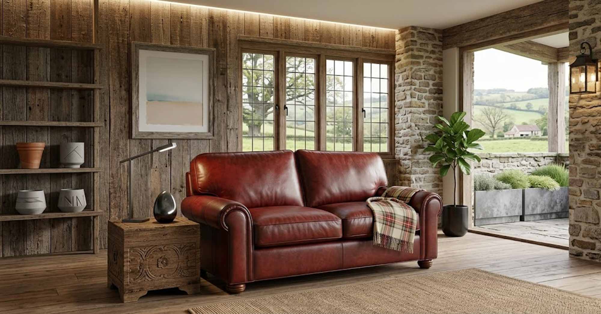 Sig Leather Loveseat - Image 4