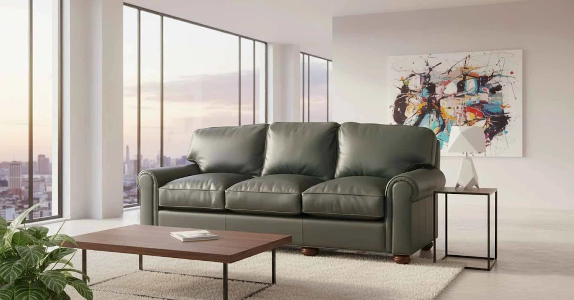 Sig Leather Sleeper Sofa - Image 6