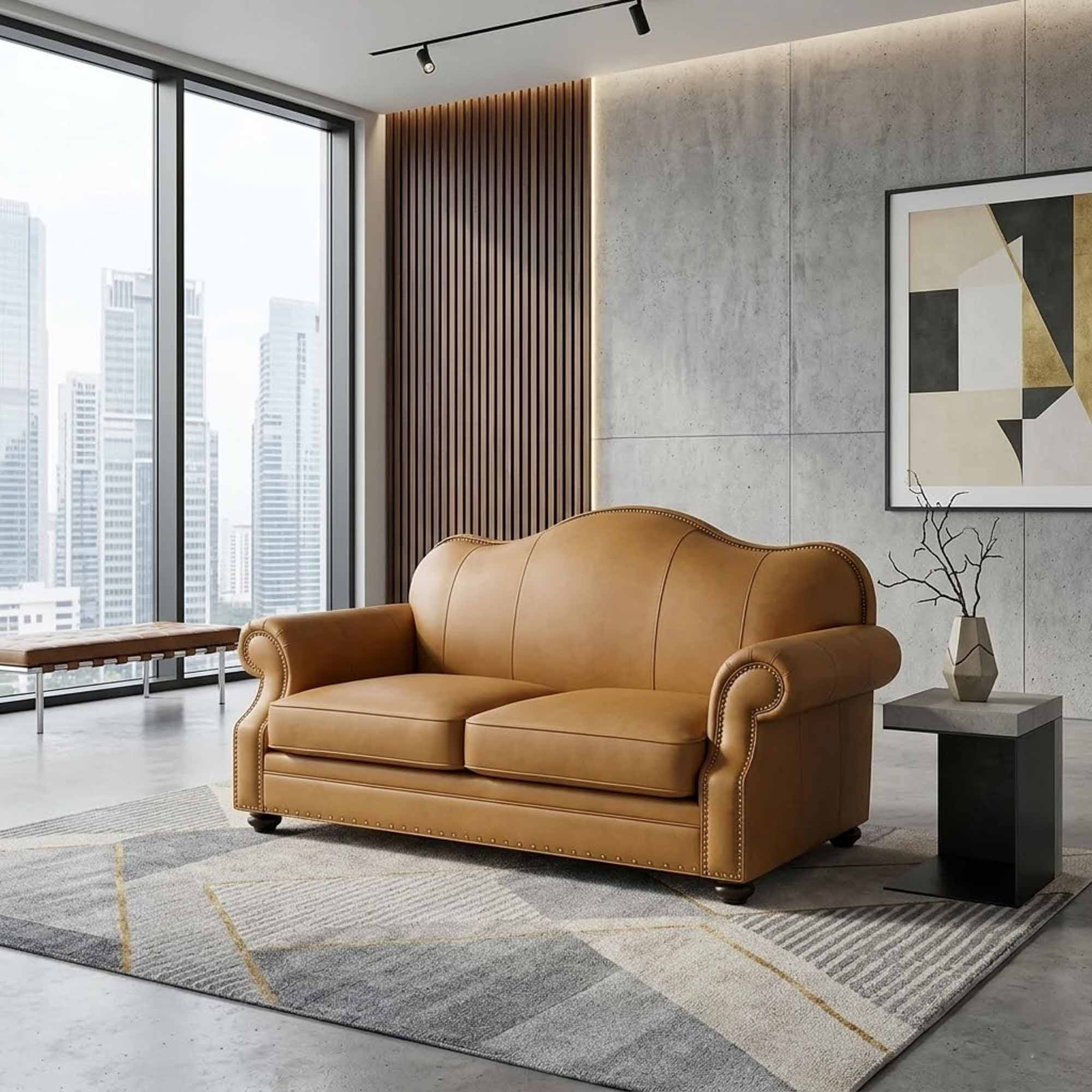Sitka Leather Loveseat - Image 2