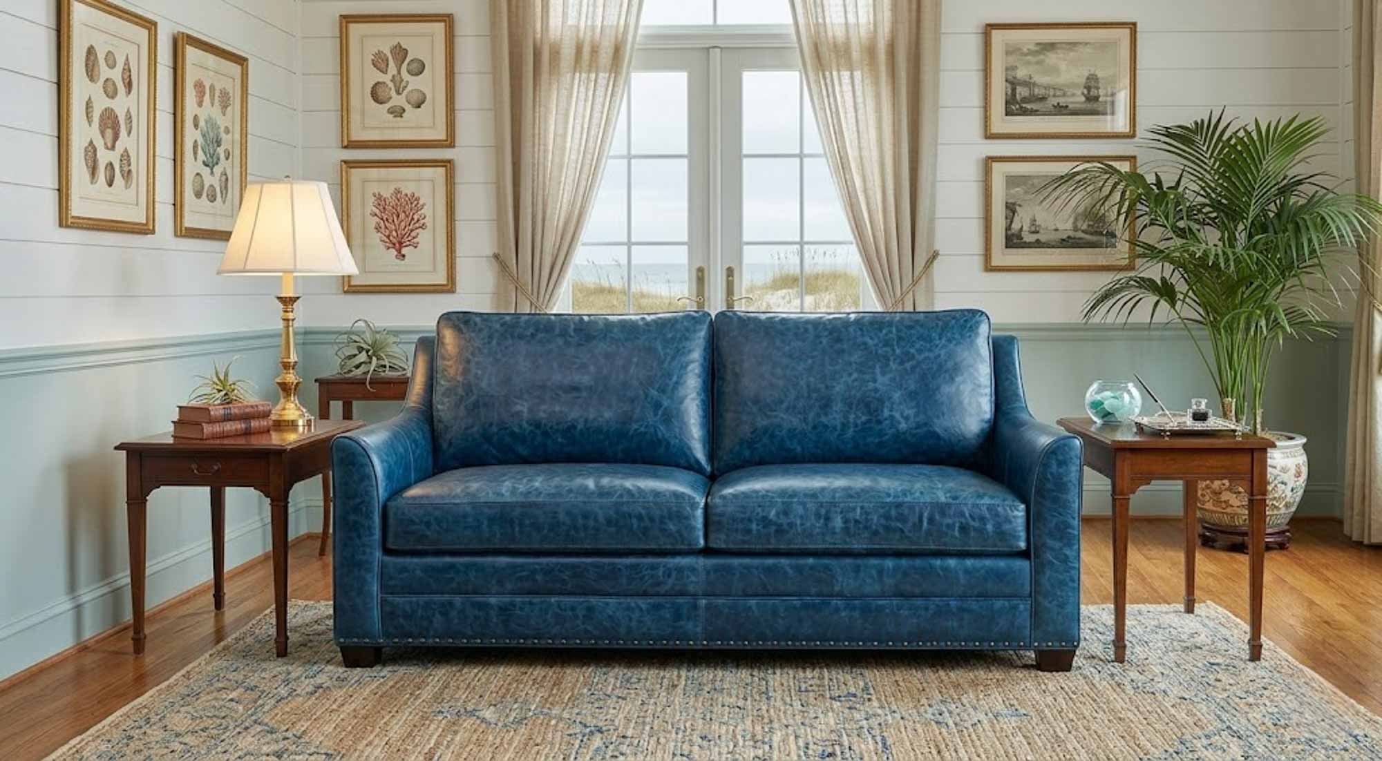 Skyline Leather Queen Size Sofa Sleeper - Image 4