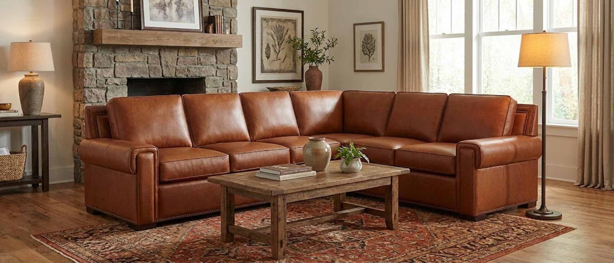 Sonoma Leather Sectional - Image 5