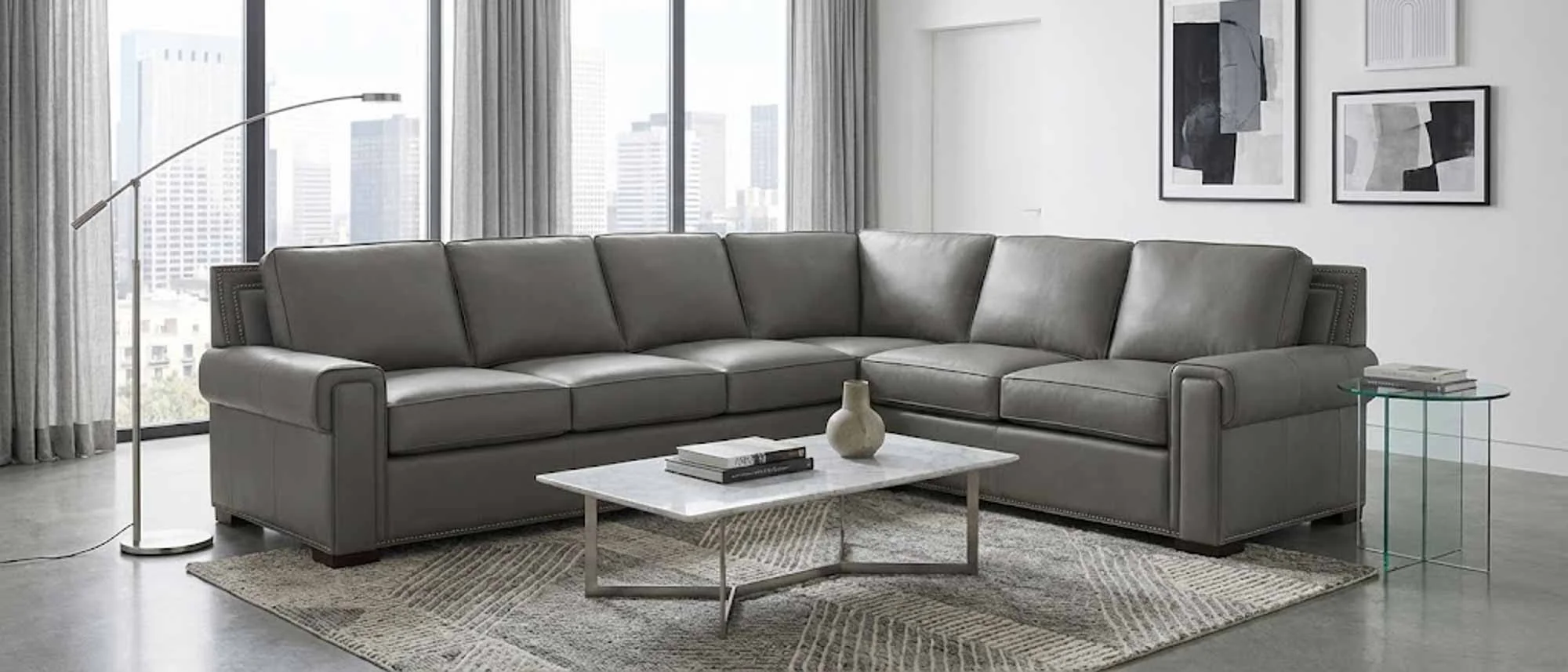 Sonoma Leather Sectional - Image 6