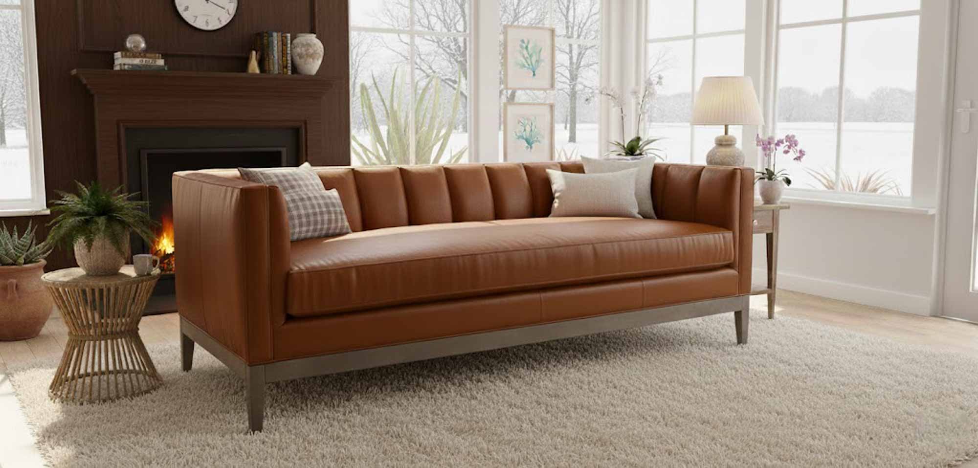 Sophia Leather Sofa - Image 4