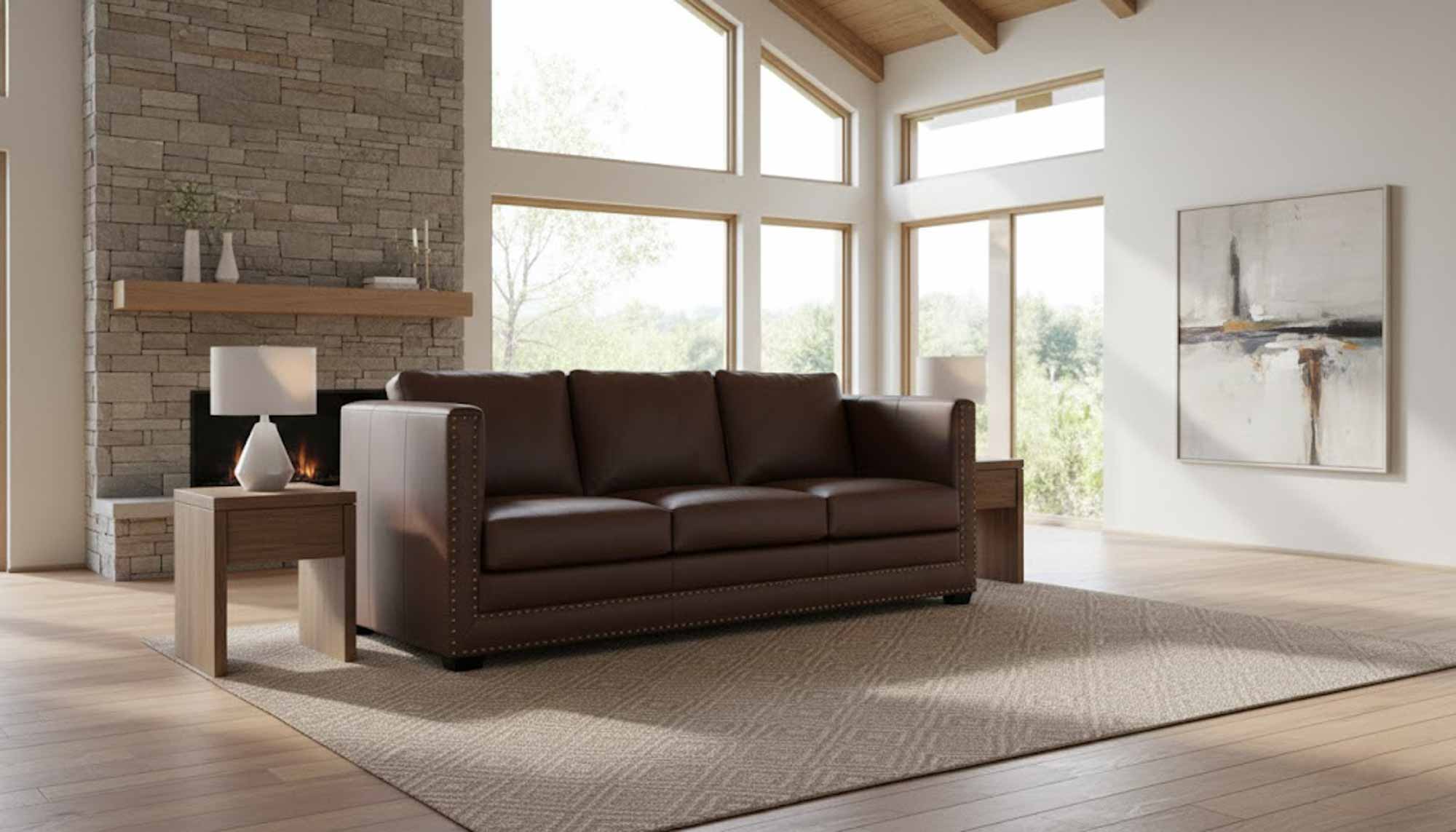 Spade Leather Loveseat - Image 6