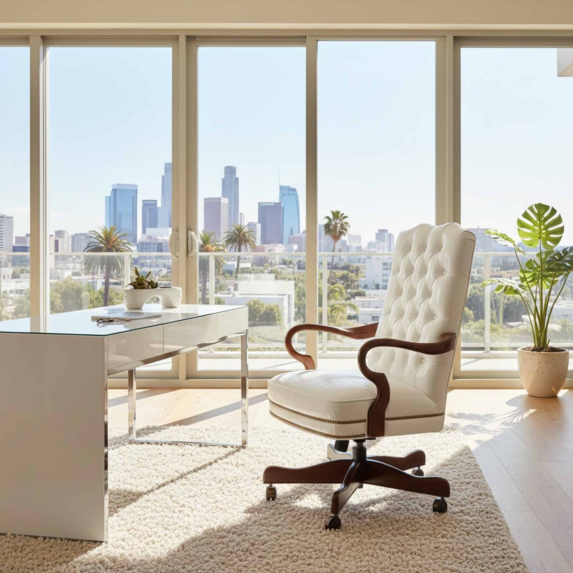 Stallings Leather Swivel Tilt Chair - Image 4