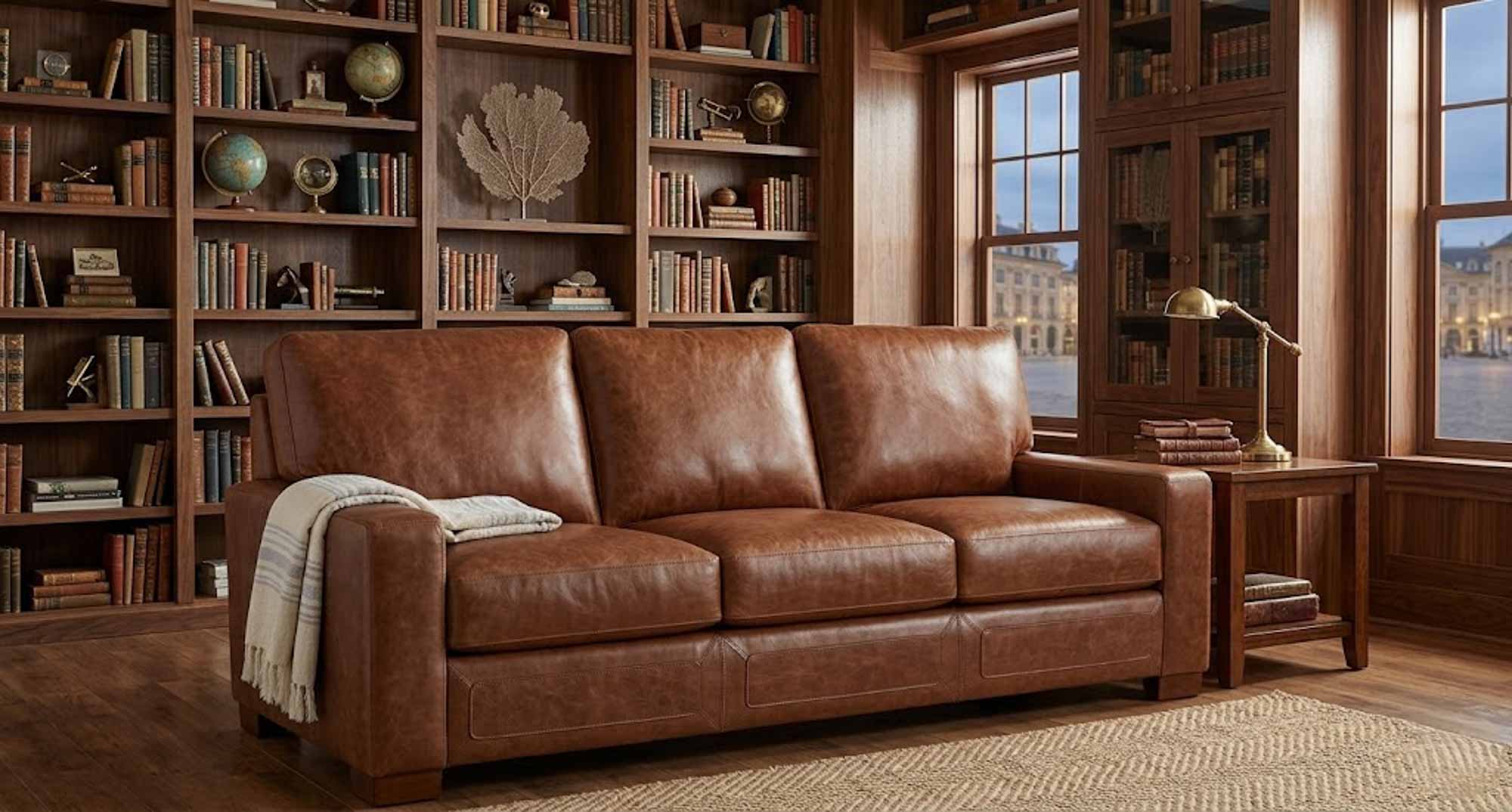 Stassi Leather Sofa - Image 3