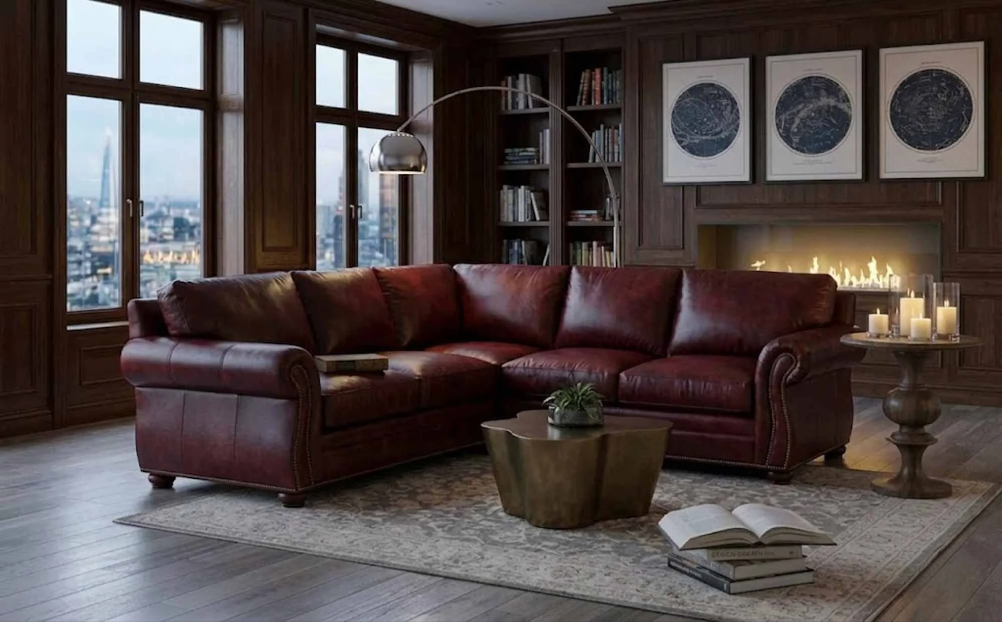 Sterling Leather Sectional - Image 3