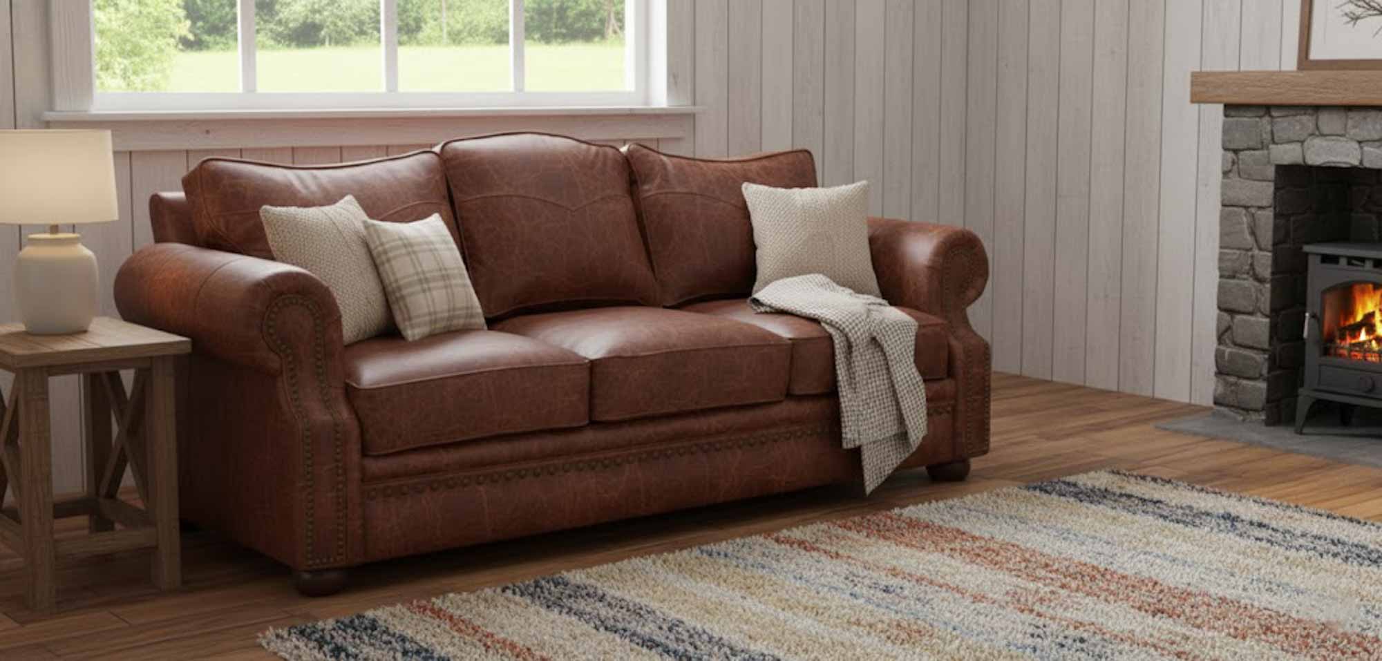 Stetson Leather Loveseat - Image 8