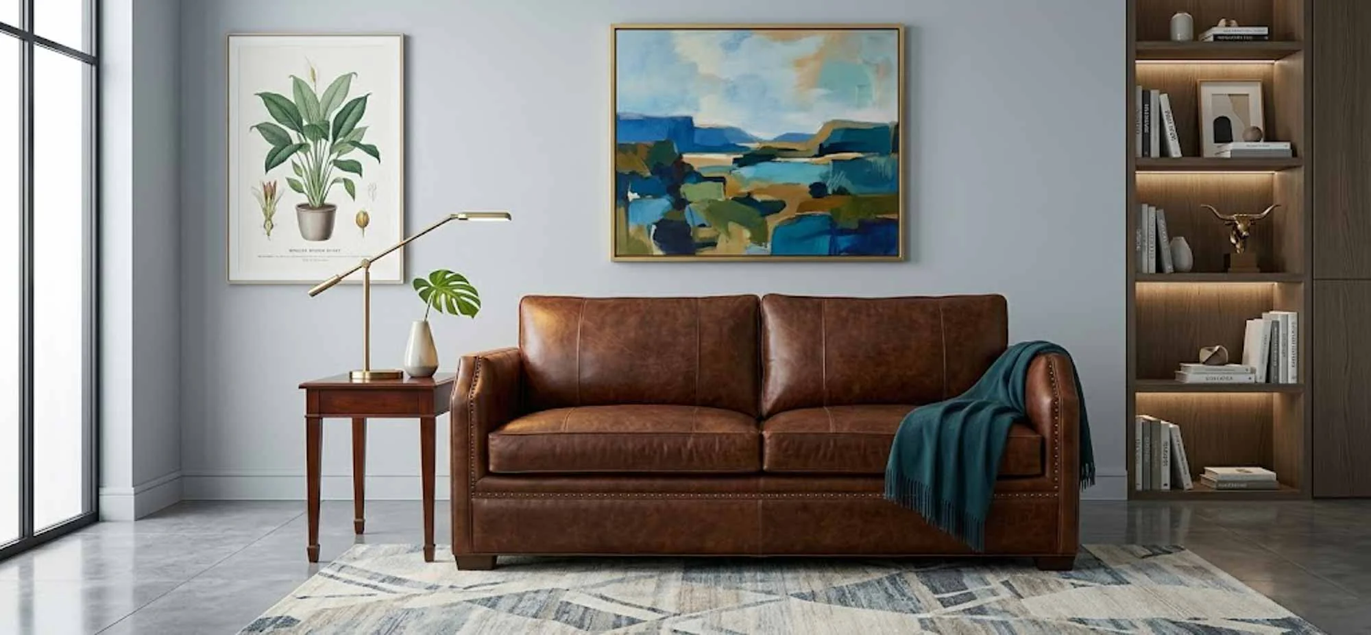 Sutton Leather Sofa - Image 11