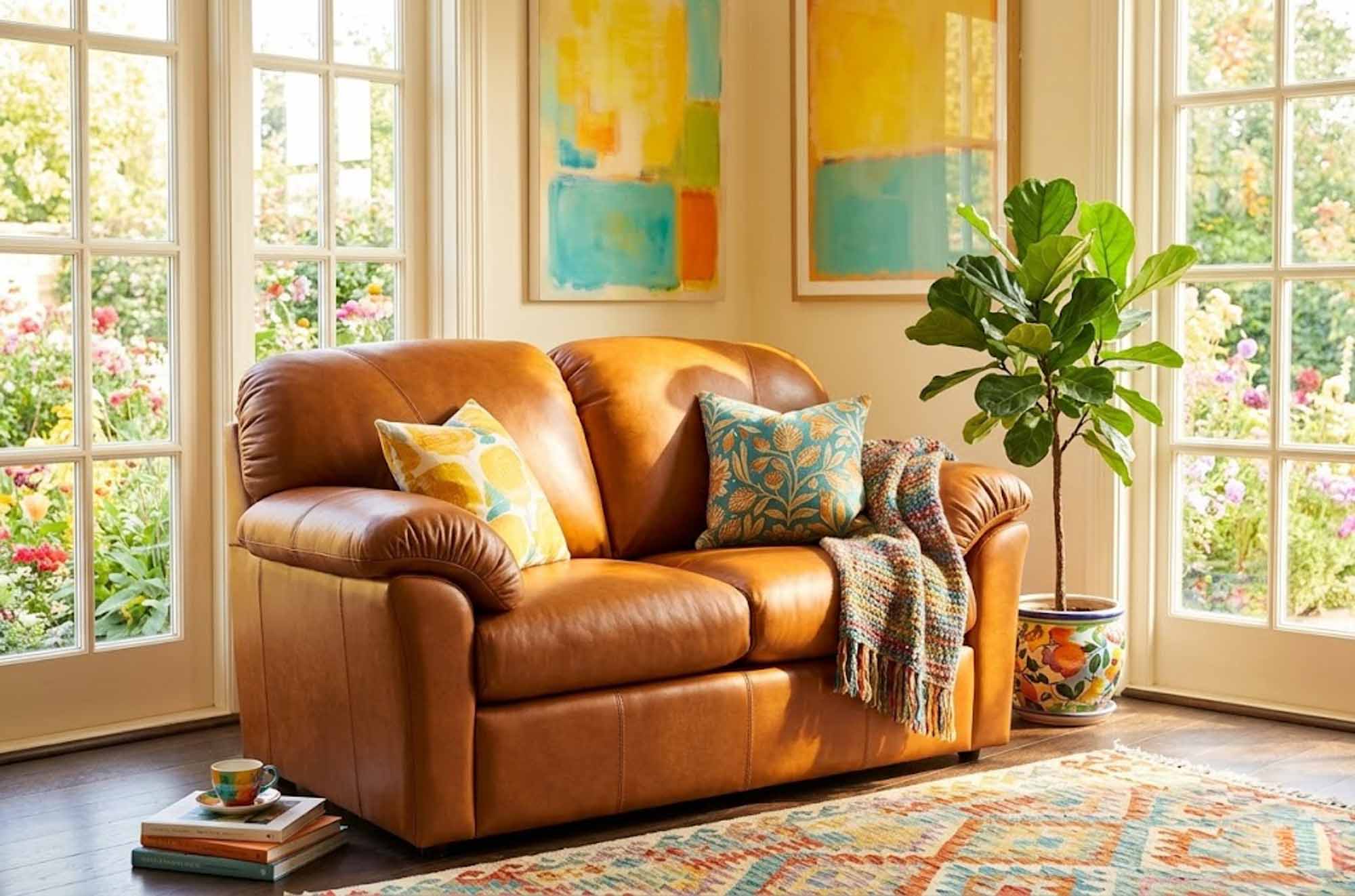 Tahoe Leather Loveseat - Image 4