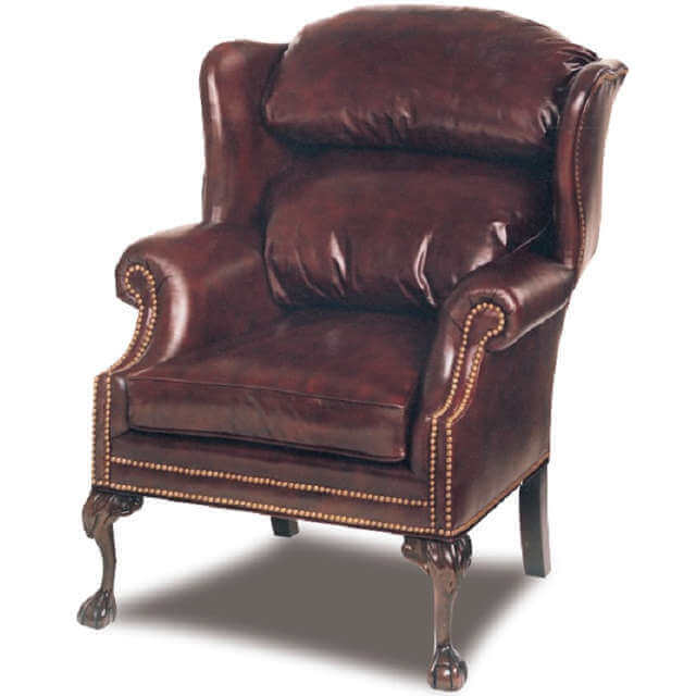 Timberlake Leather Wing Chair - Image 2