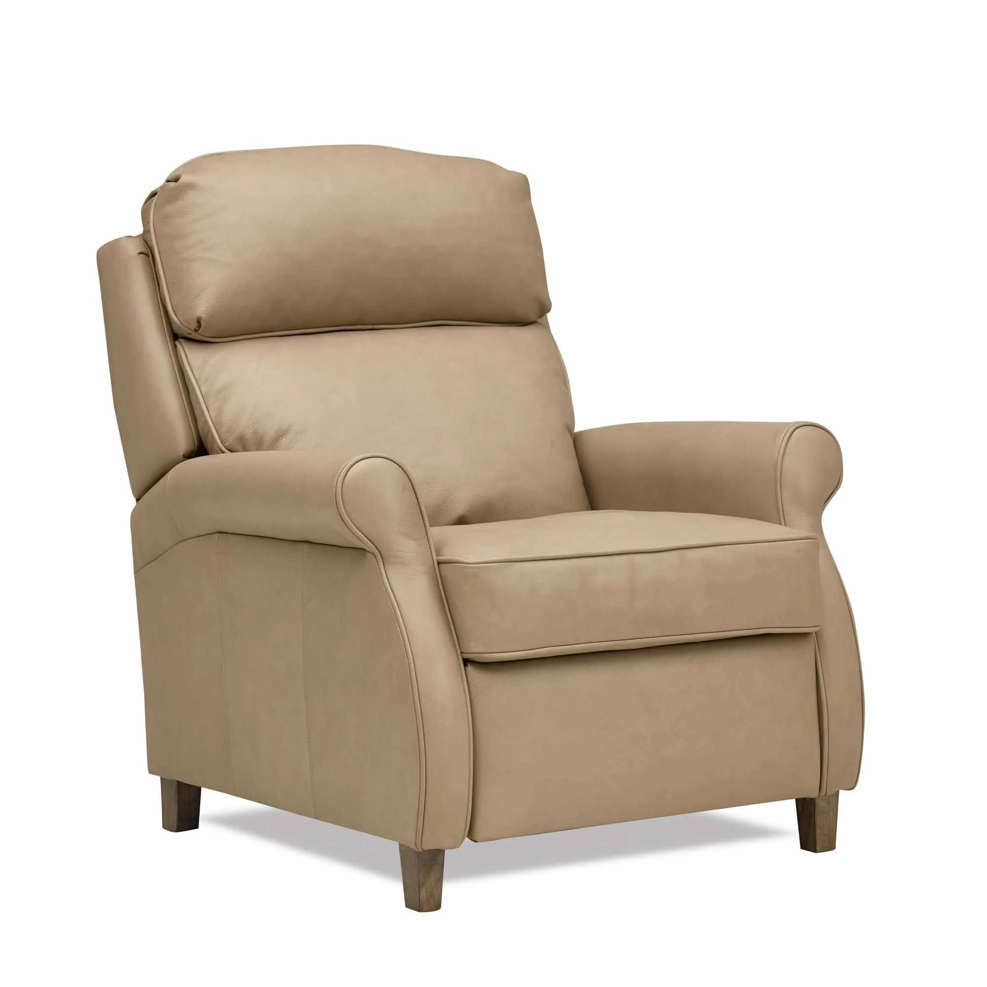 Tucker Leather Recliner With Pop-Up Headrest