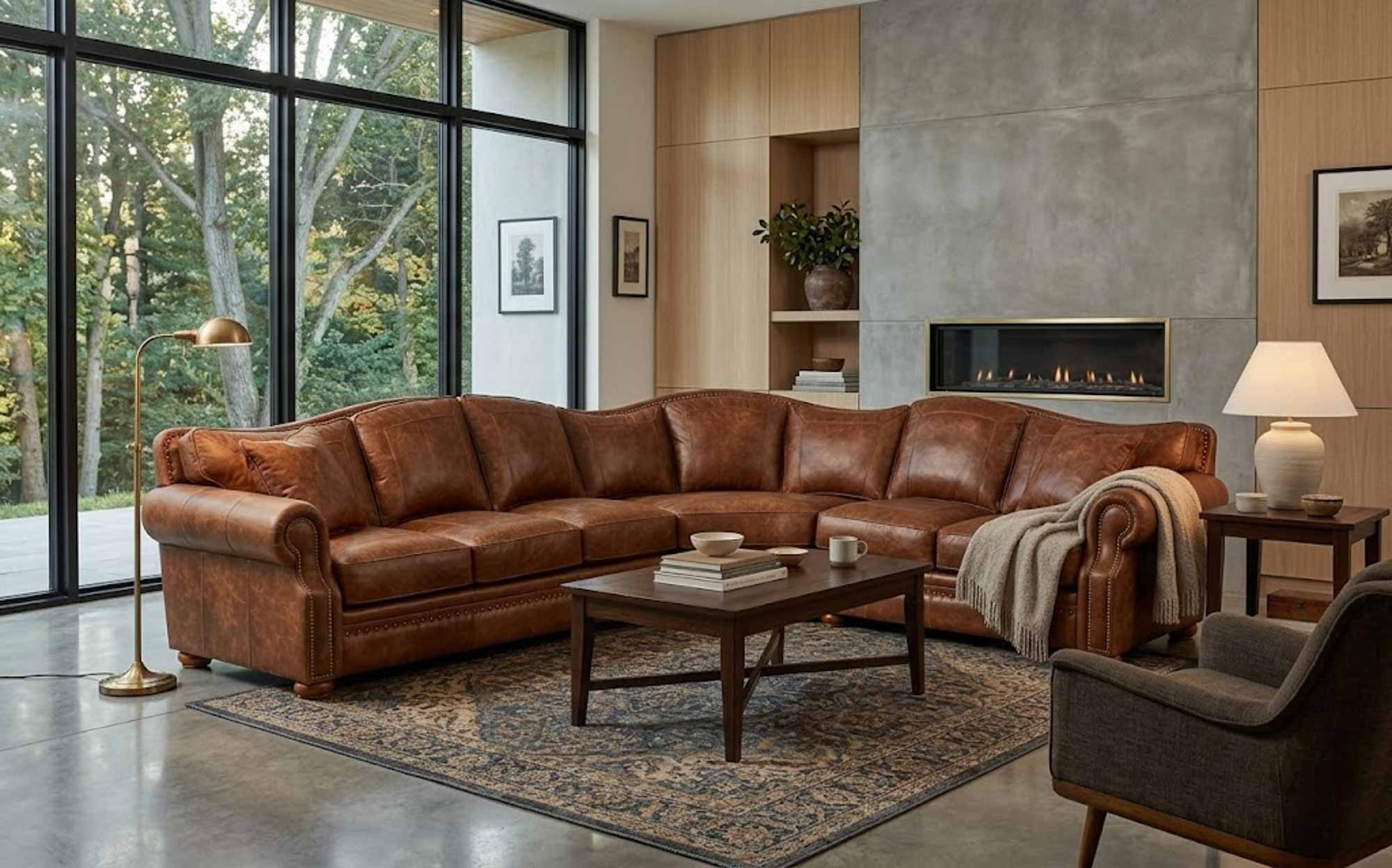 Tucson Leather Sectional - Image 4