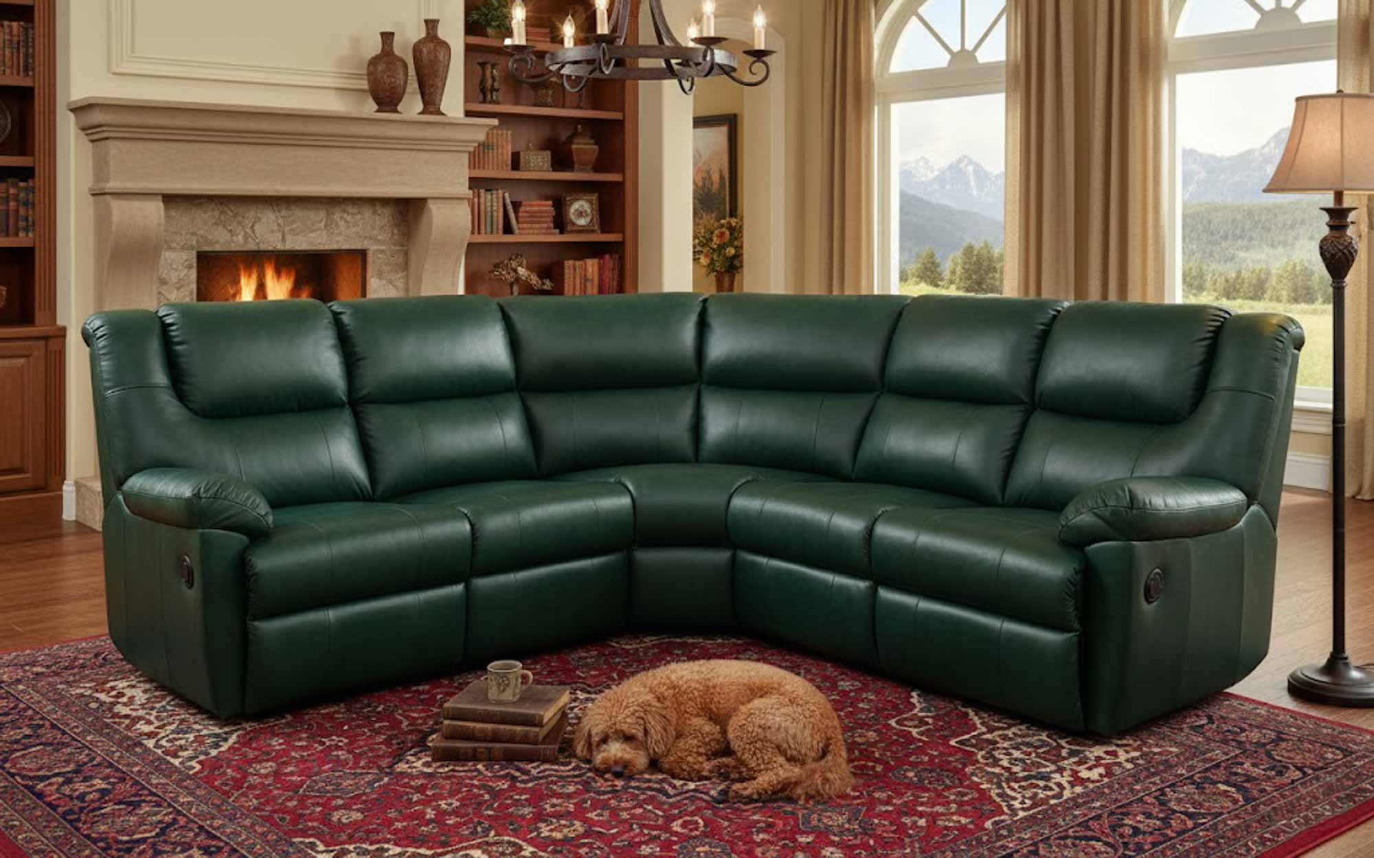 Granger Leather Reclining Sectional - Image 8