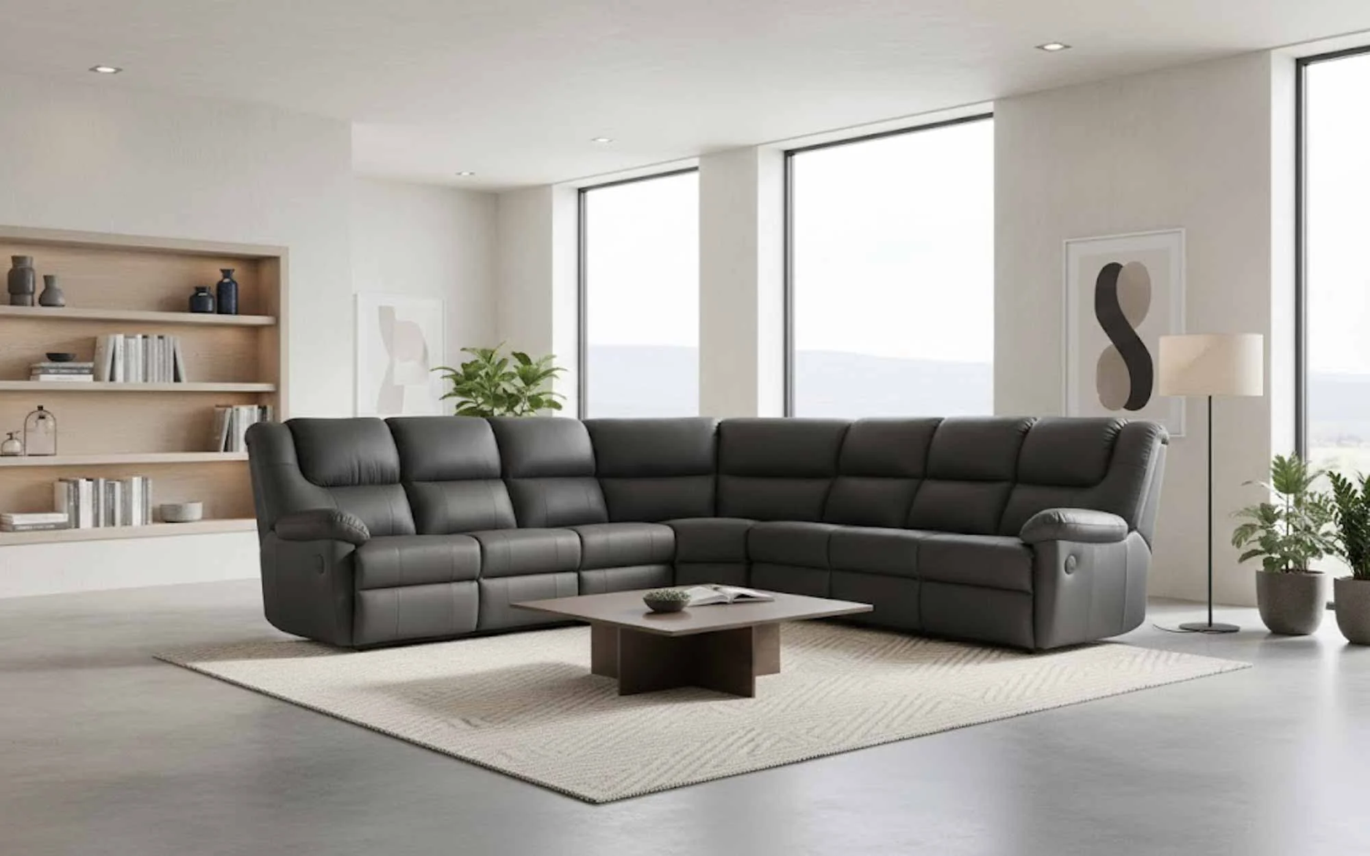 Granger Leather Reclining Sectional - Image 9