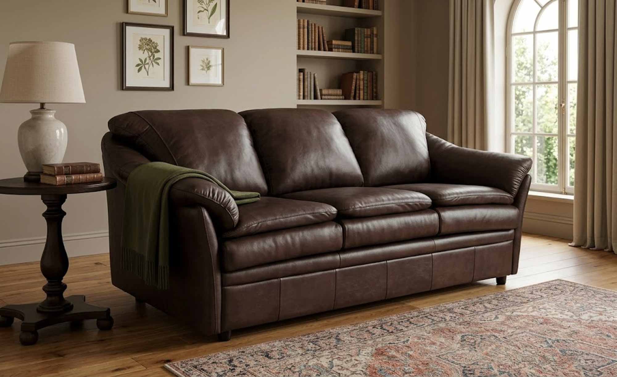Uptown Leather Full Size Sofa Sleeper - Image 8