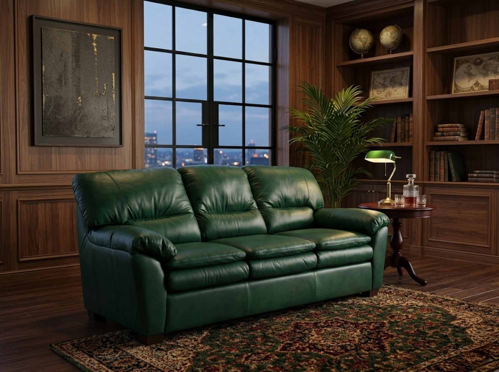 Vegas Leather Full Size Sofa Sleeper - Image 4