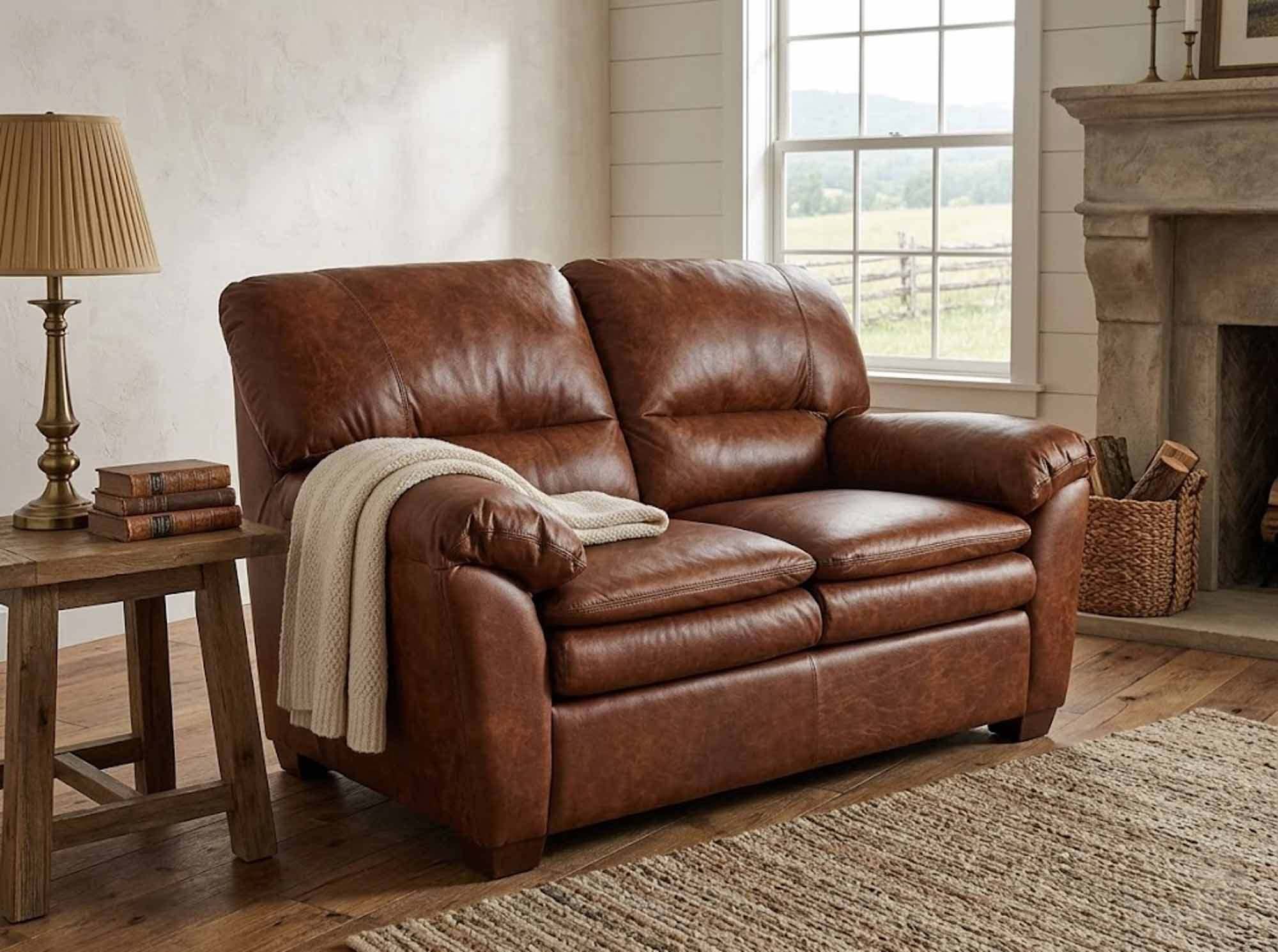 Vegas Leather Loveseat - Image 3