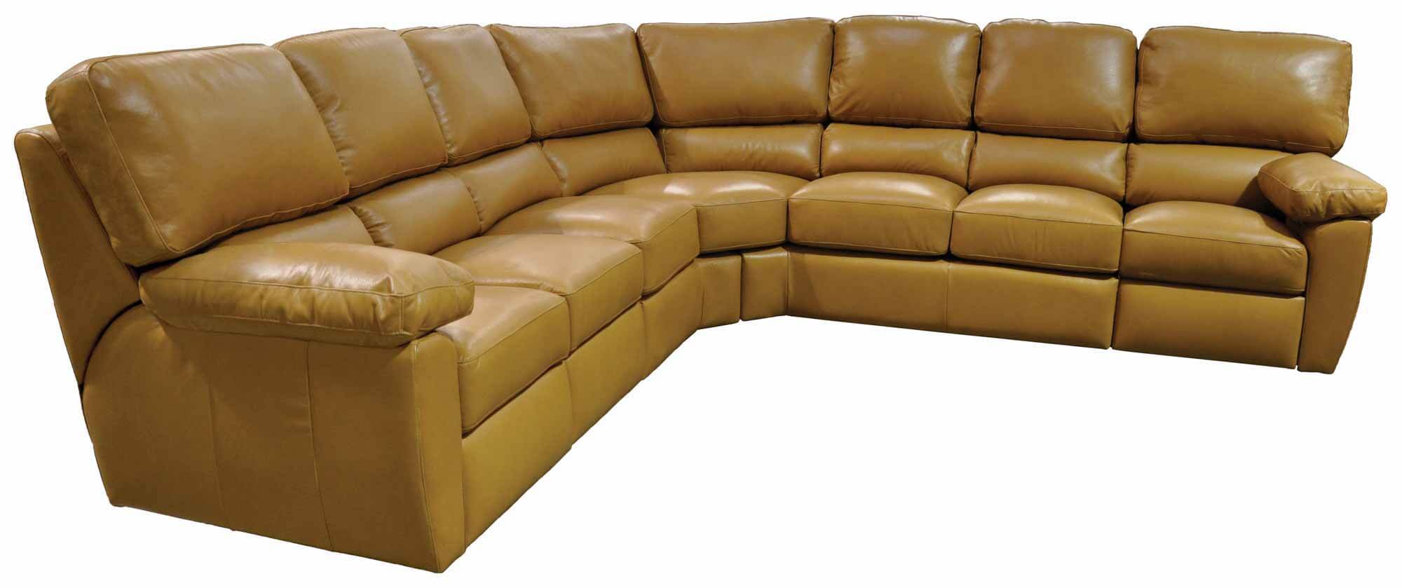 Vercelli Leather Reclining Sectional