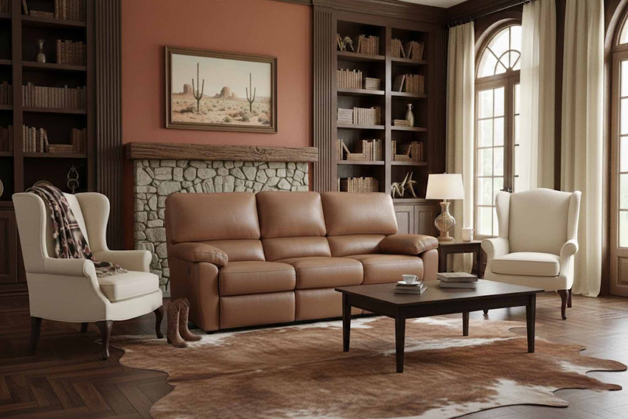 Vermont Leather Reclining Loveseat - Image 4