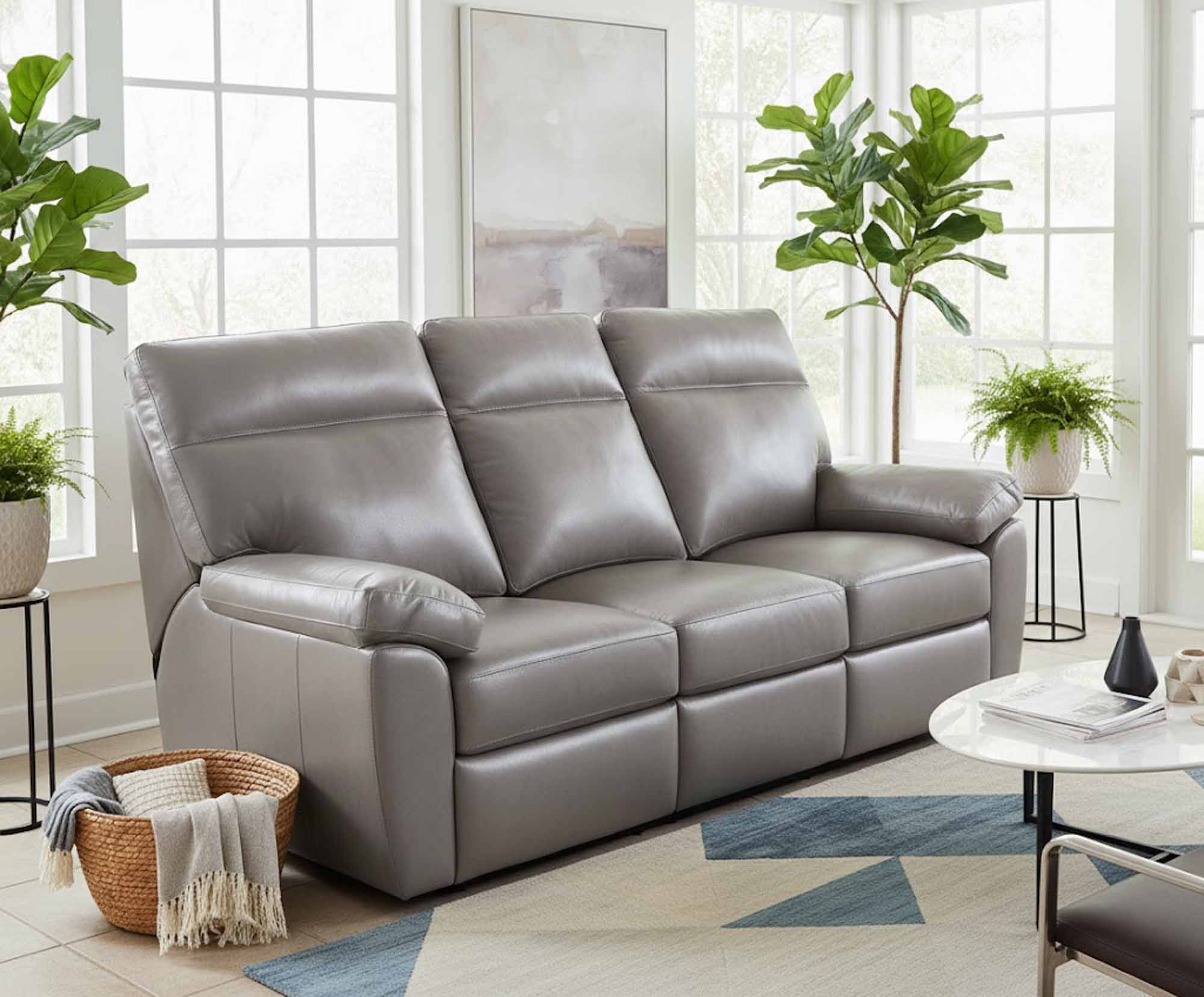 Versailles Leather Power Reclining Sofa With Articulating Headrest - Image 4