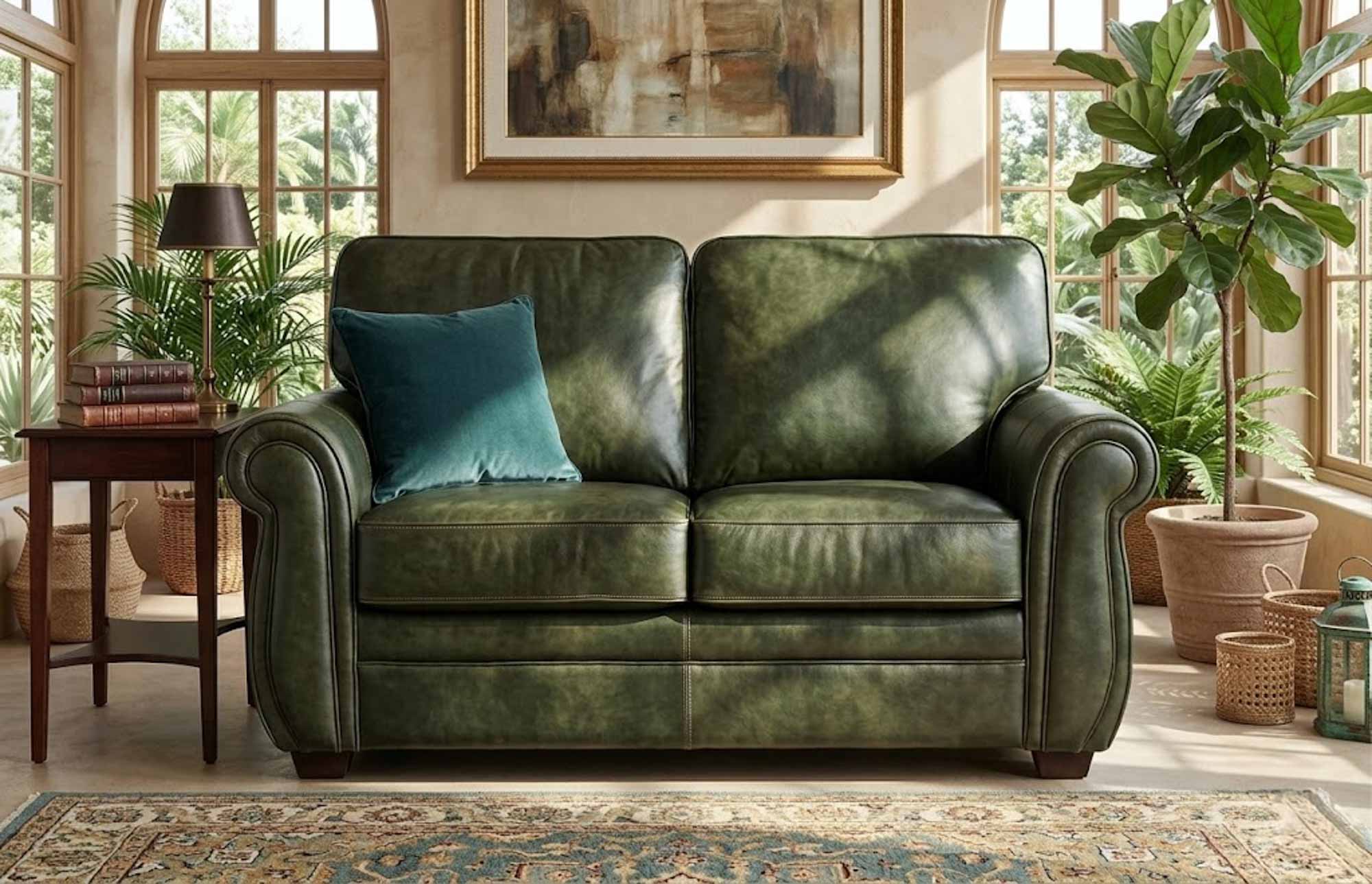 Viceroy Leather Loveseat - Image 9