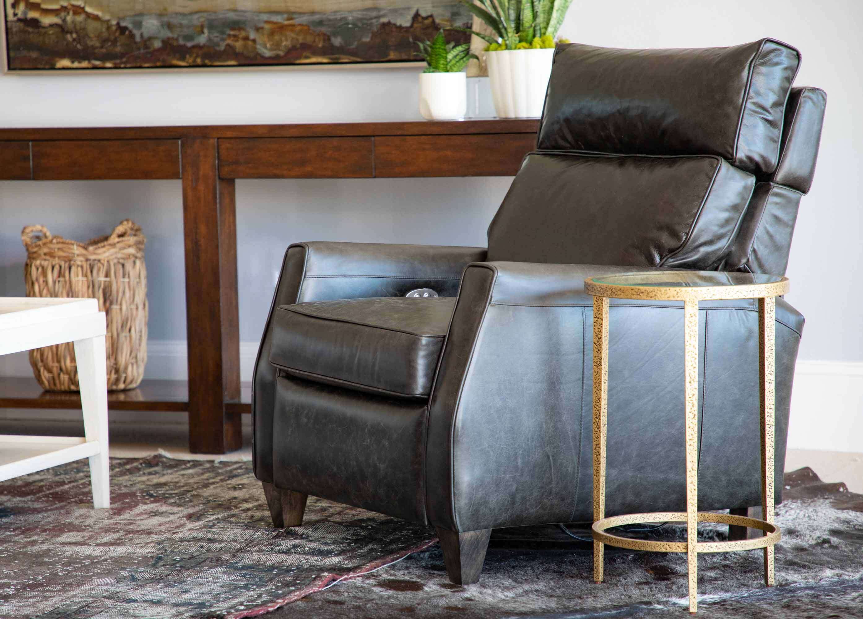 Walker Leather Recliner With Pop-Up Headrest - Image 4