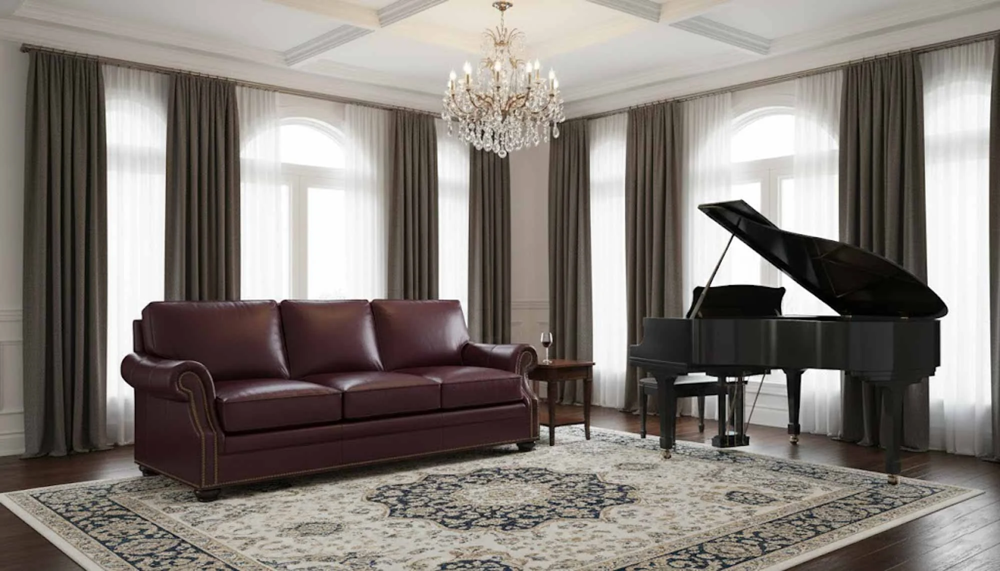 Warner Large Leather Sofa - Image 8