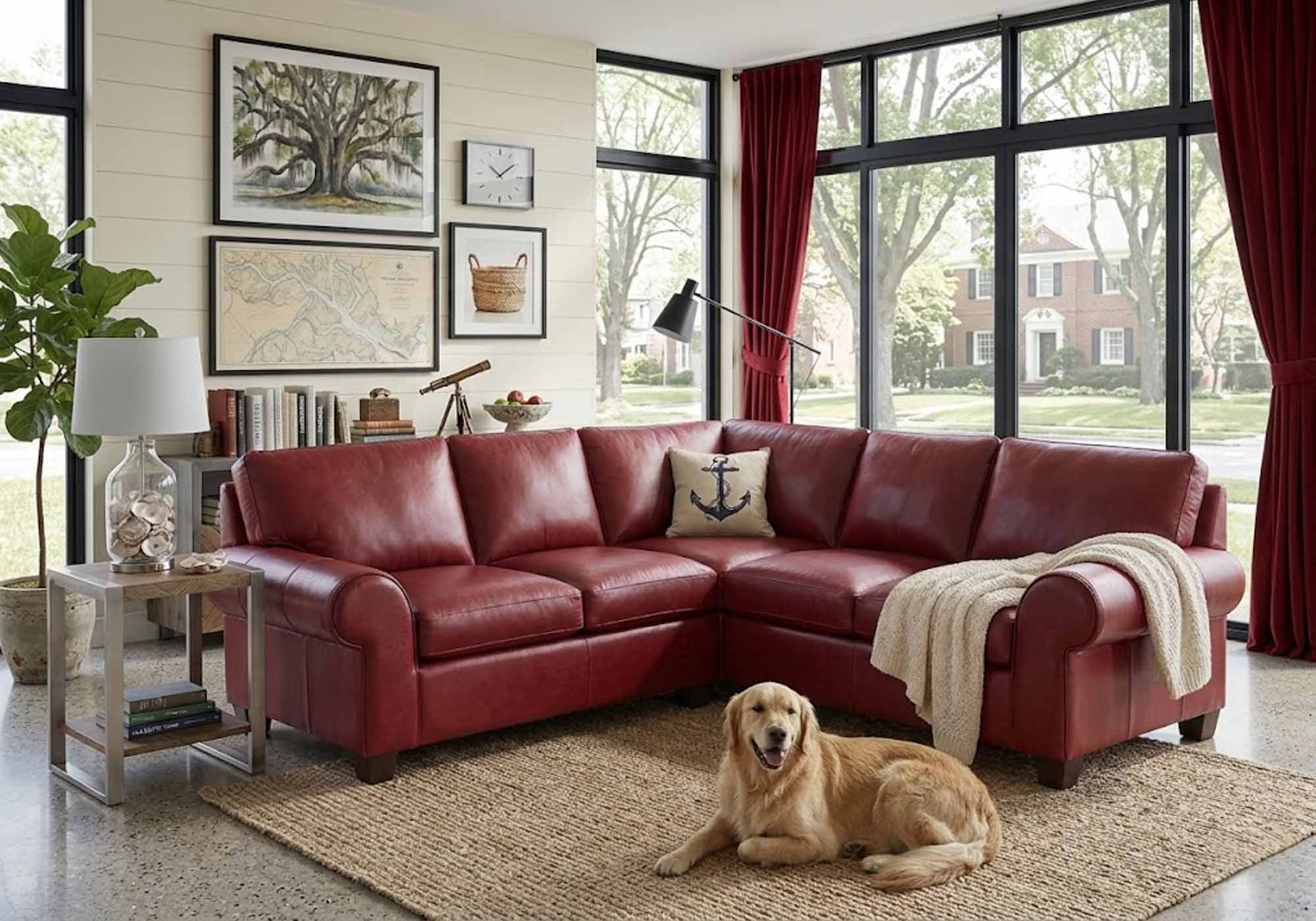 Washington Leather Sectional - Image 5