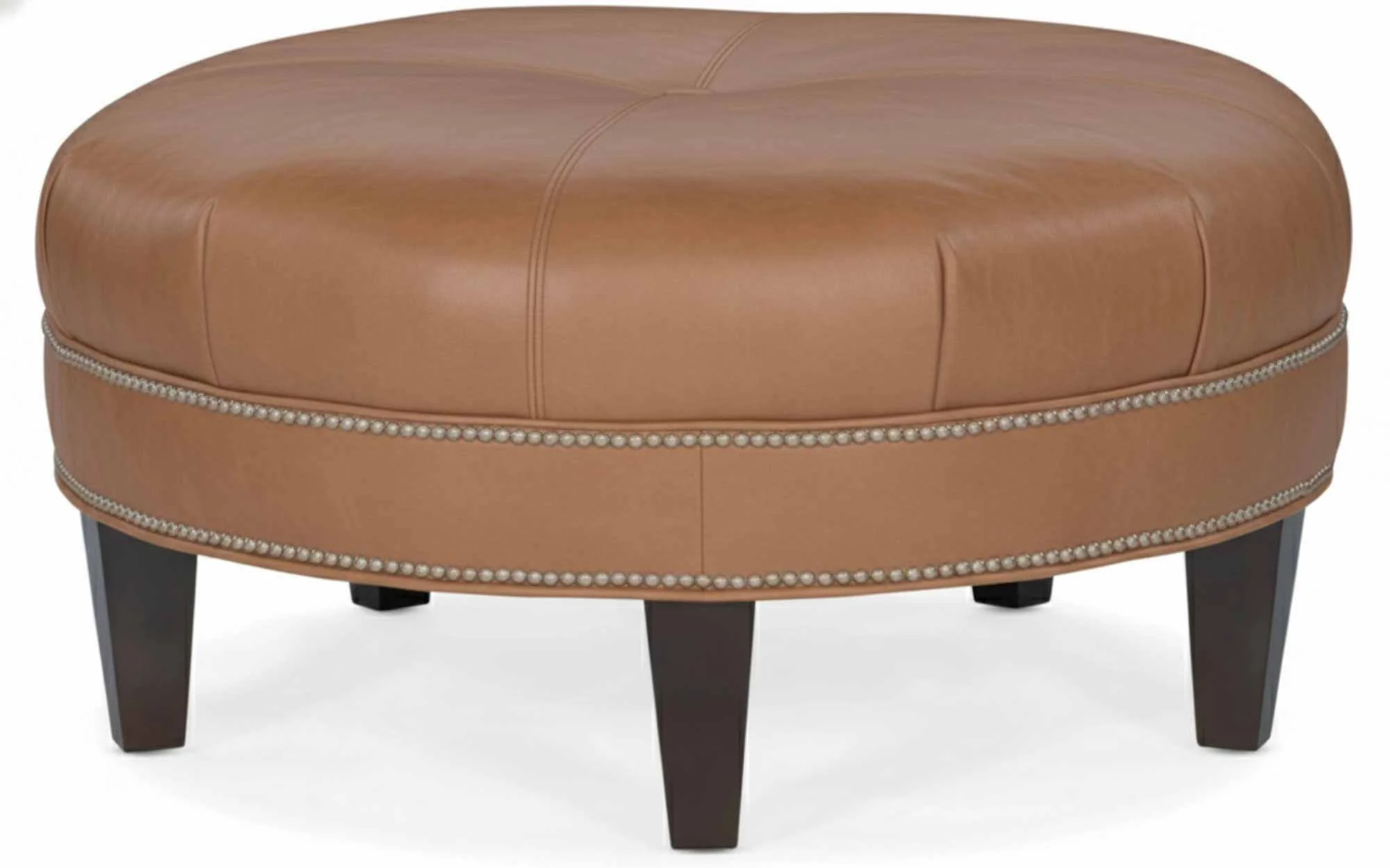Well Rounded Leather Cocktail Ottoman - Image 2
