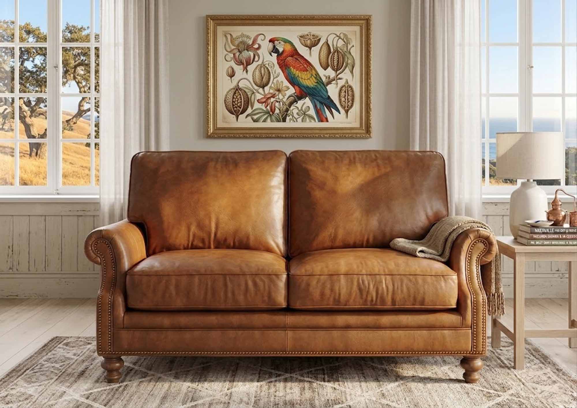 West Haven Leather Loveseat - Image 4