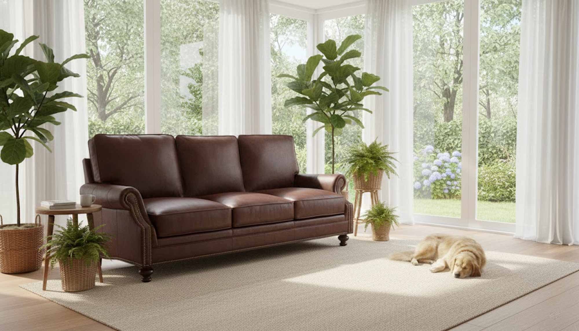 West Haven Leather Sofa - Image 9