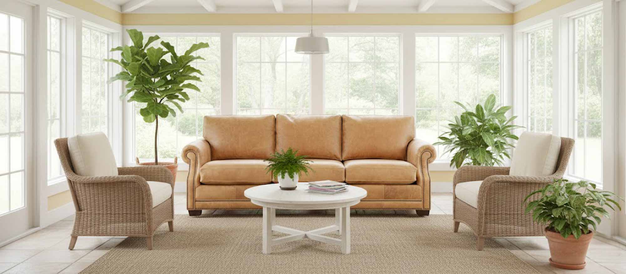 Winston Leather Loveseat - Image 2