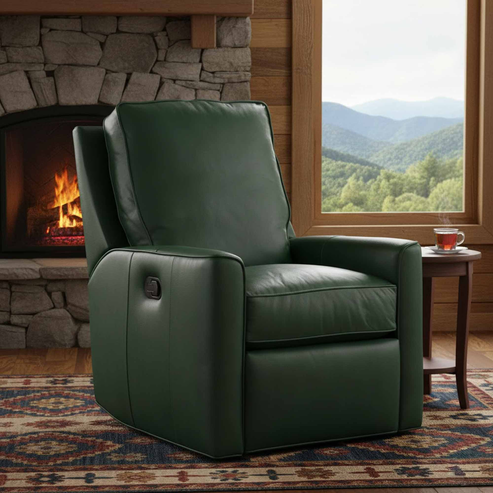 Yorba Leather Wall Hugger Recliner - Image 6