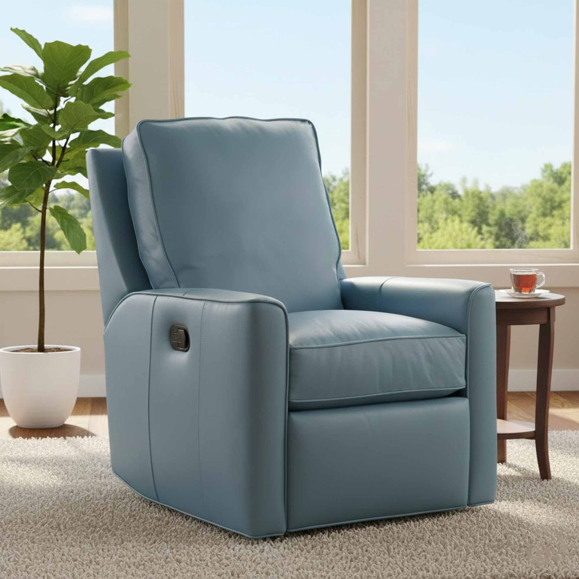 Yorba Leather Wall Hugger Recliner - Image 7