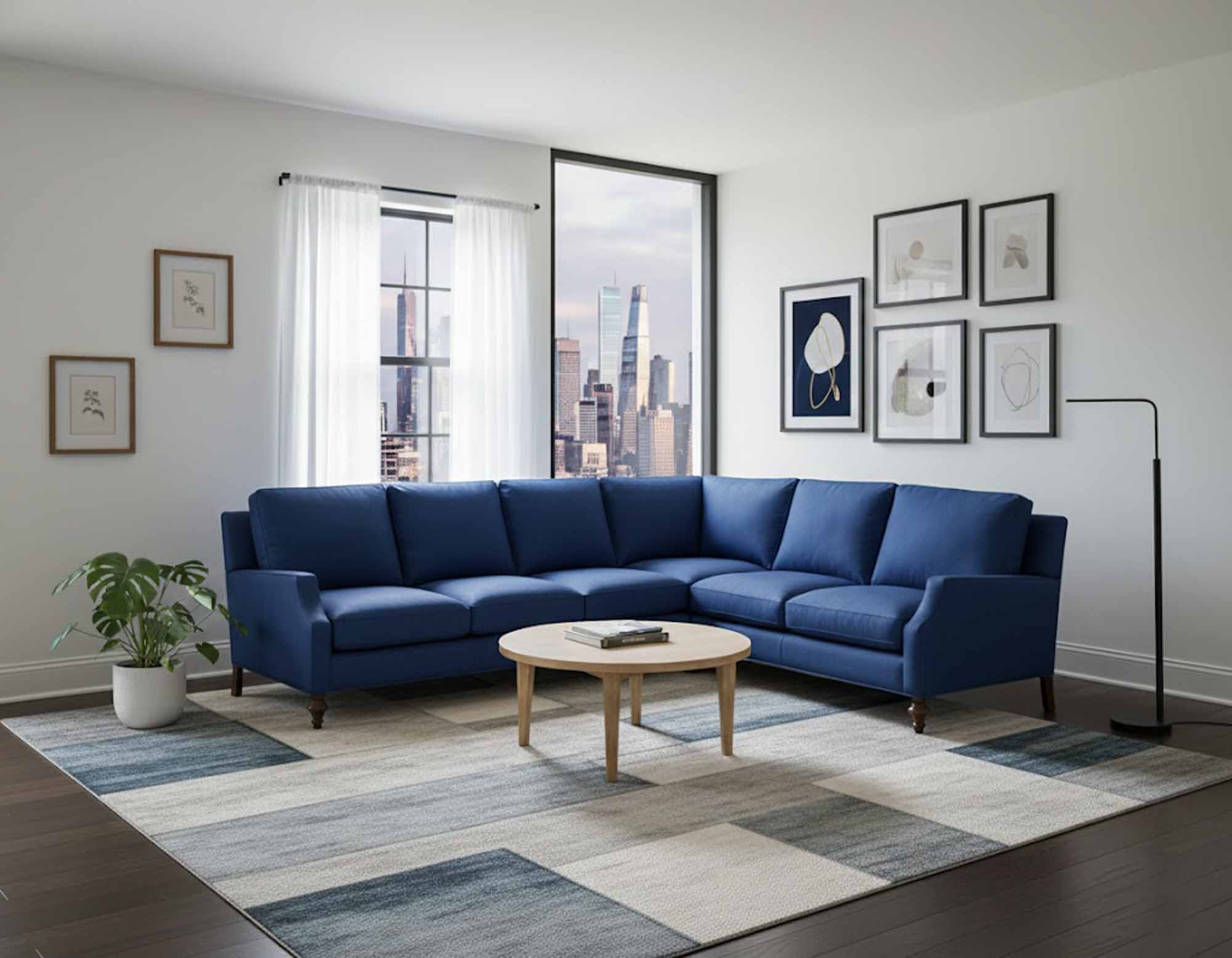 York Leather Sectional - Image 4