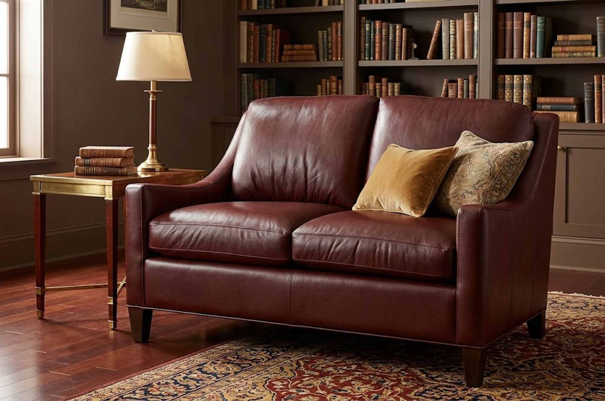 Zack Leather Loveseat - Image 5