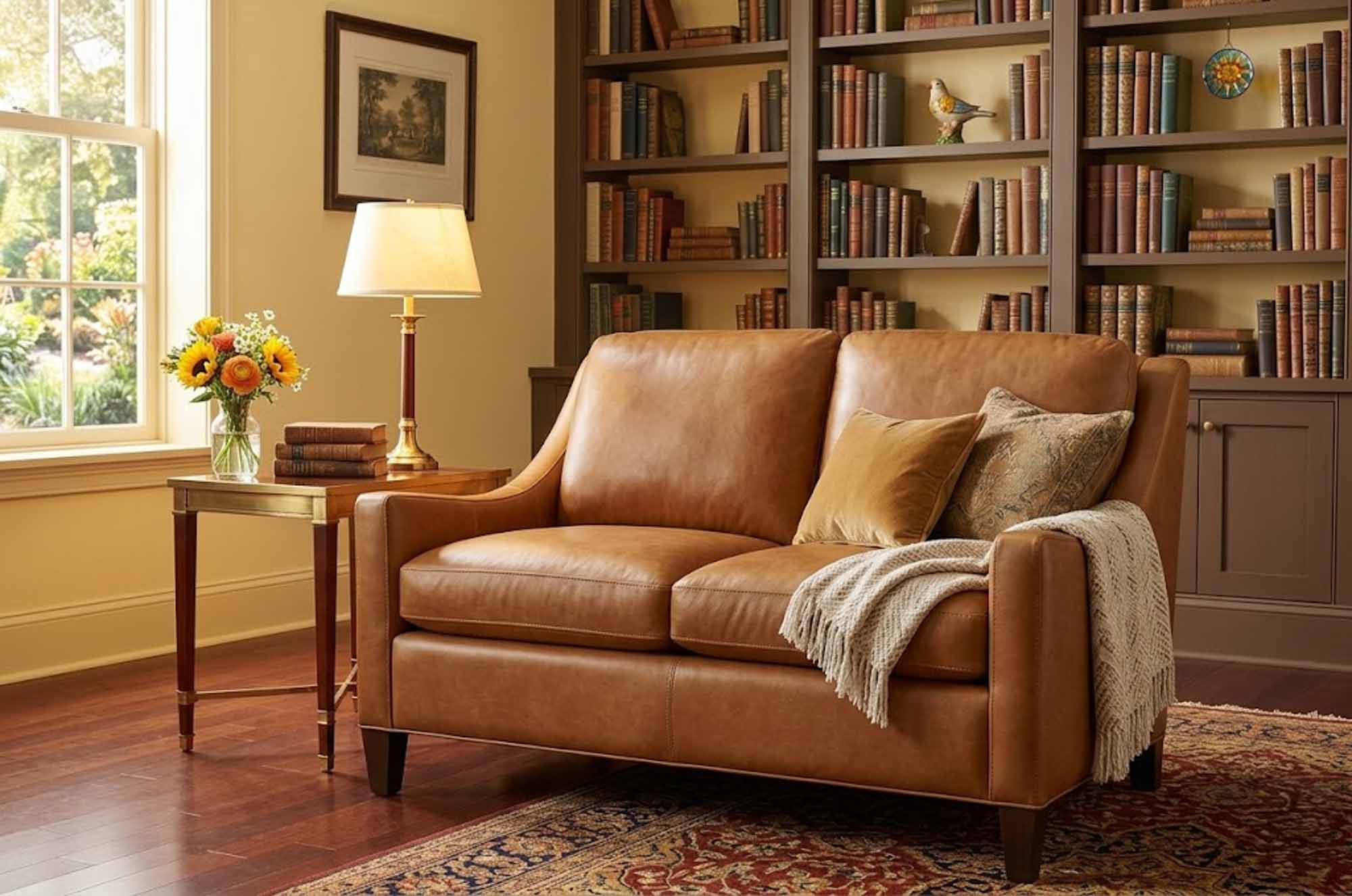 Zack Leather Loveseat - Image 6