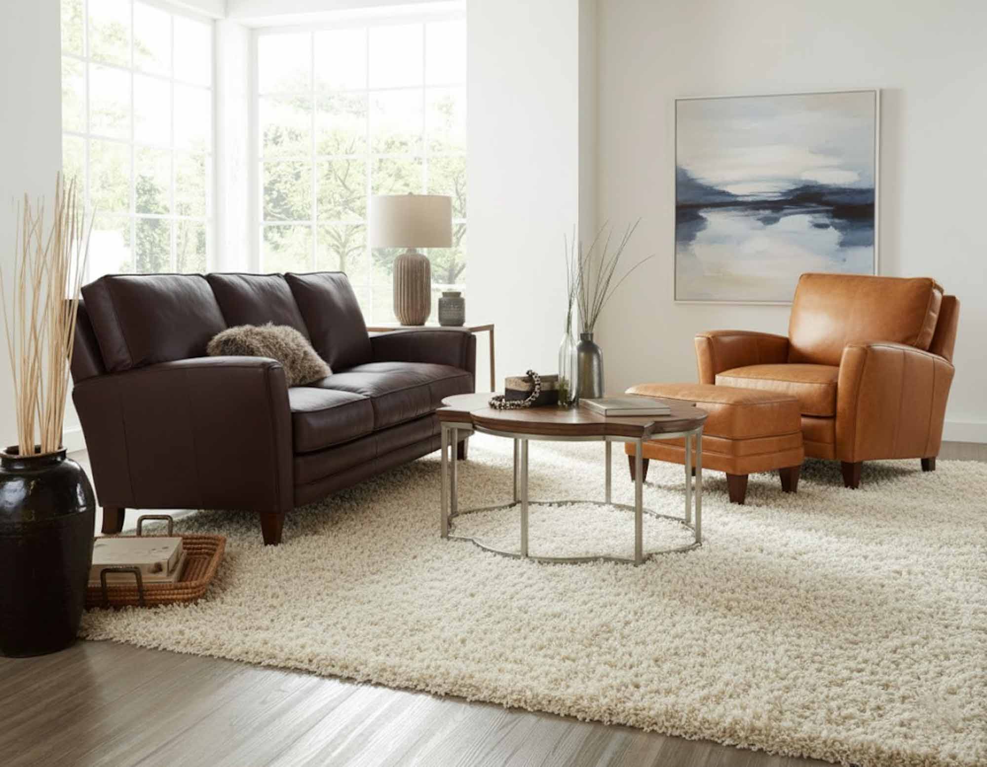 Zion Leather Sofa - Image 9